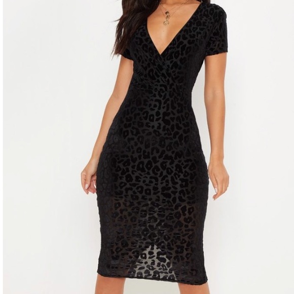 plt black midi dress